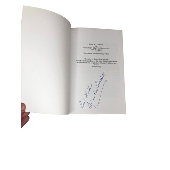 History Tidbits Of Jefferson County Tennessee 1976-2012 Ginger Poe Burchett Sign - Picture 6 of 7